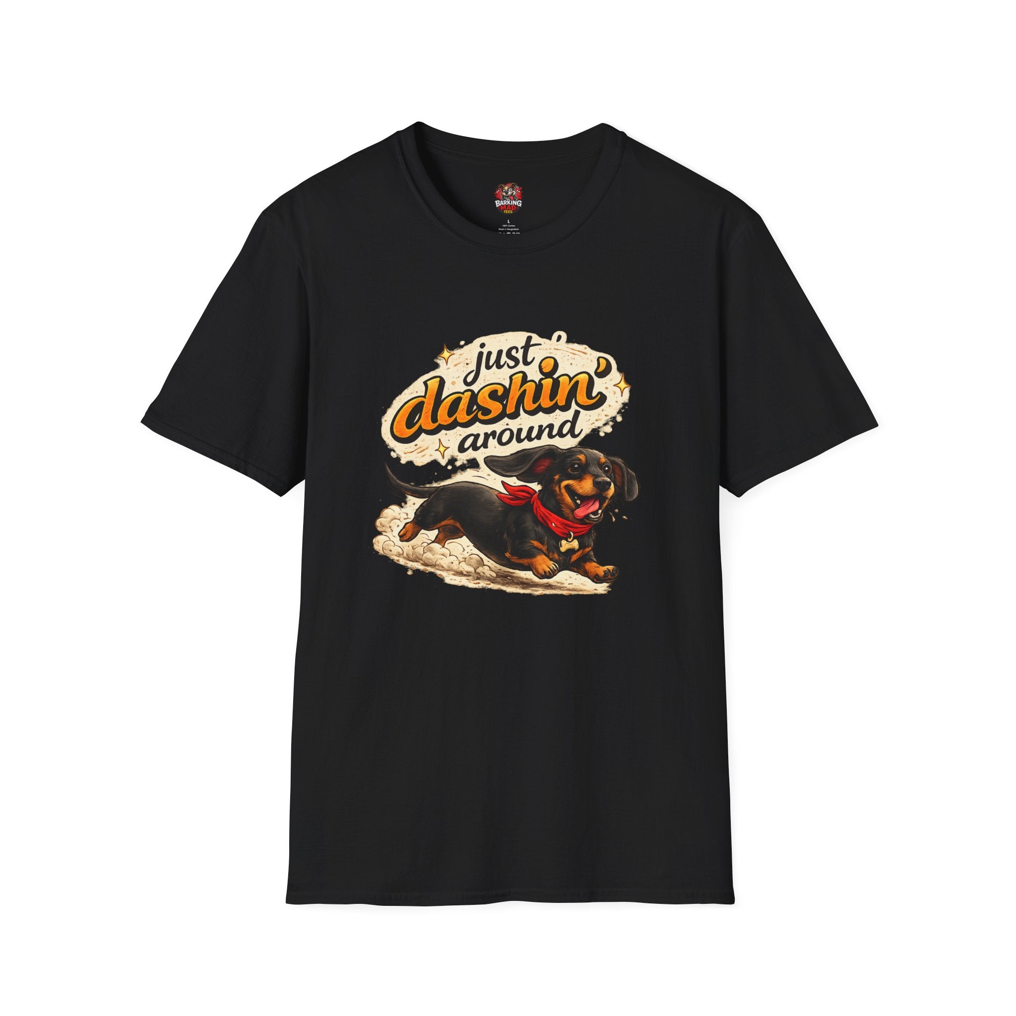 Just Dashin’ Around - Dachshund Front Print T-Shirt