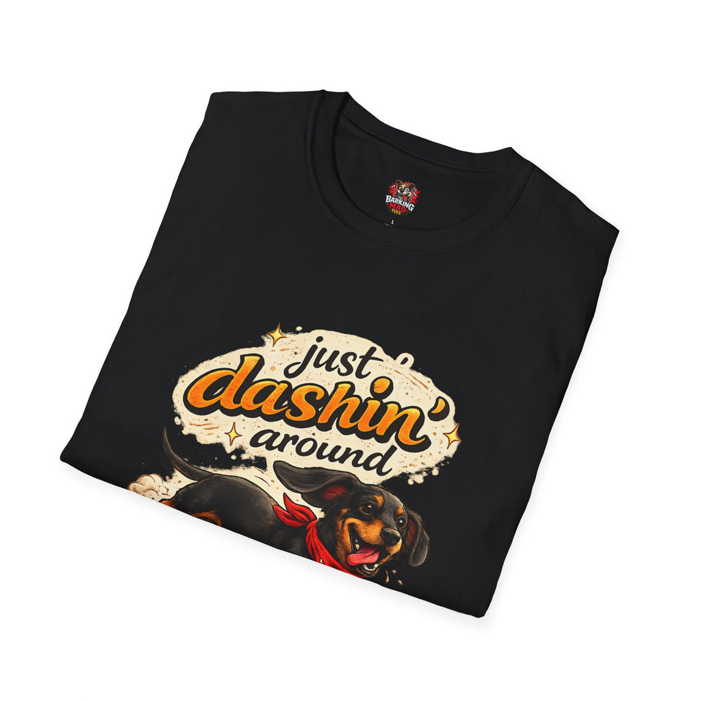 Just Dashin’ Around - Dachshund Front Print T-Shirt