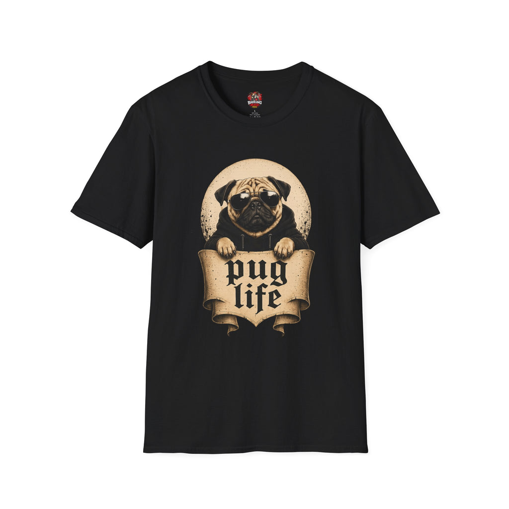 Vintage Pug Graphic Tee - Front Print